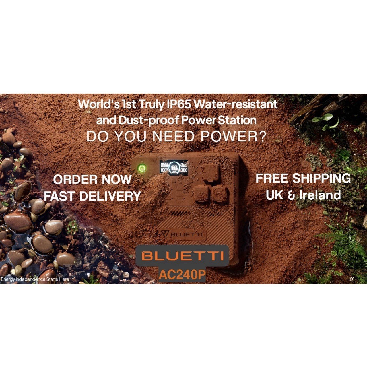 BLUETTI AC240P Portable Power Station 2400W 1843Wh Solar Generator