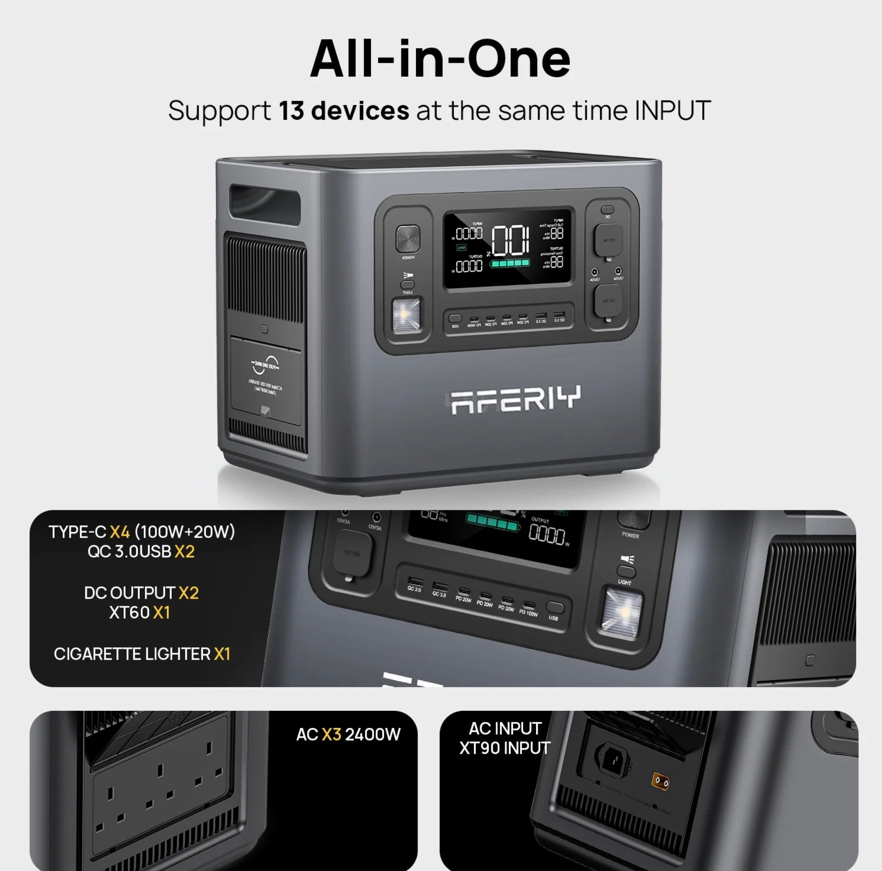 AFERIY P210 2400W 2048Wh Portable Power Station