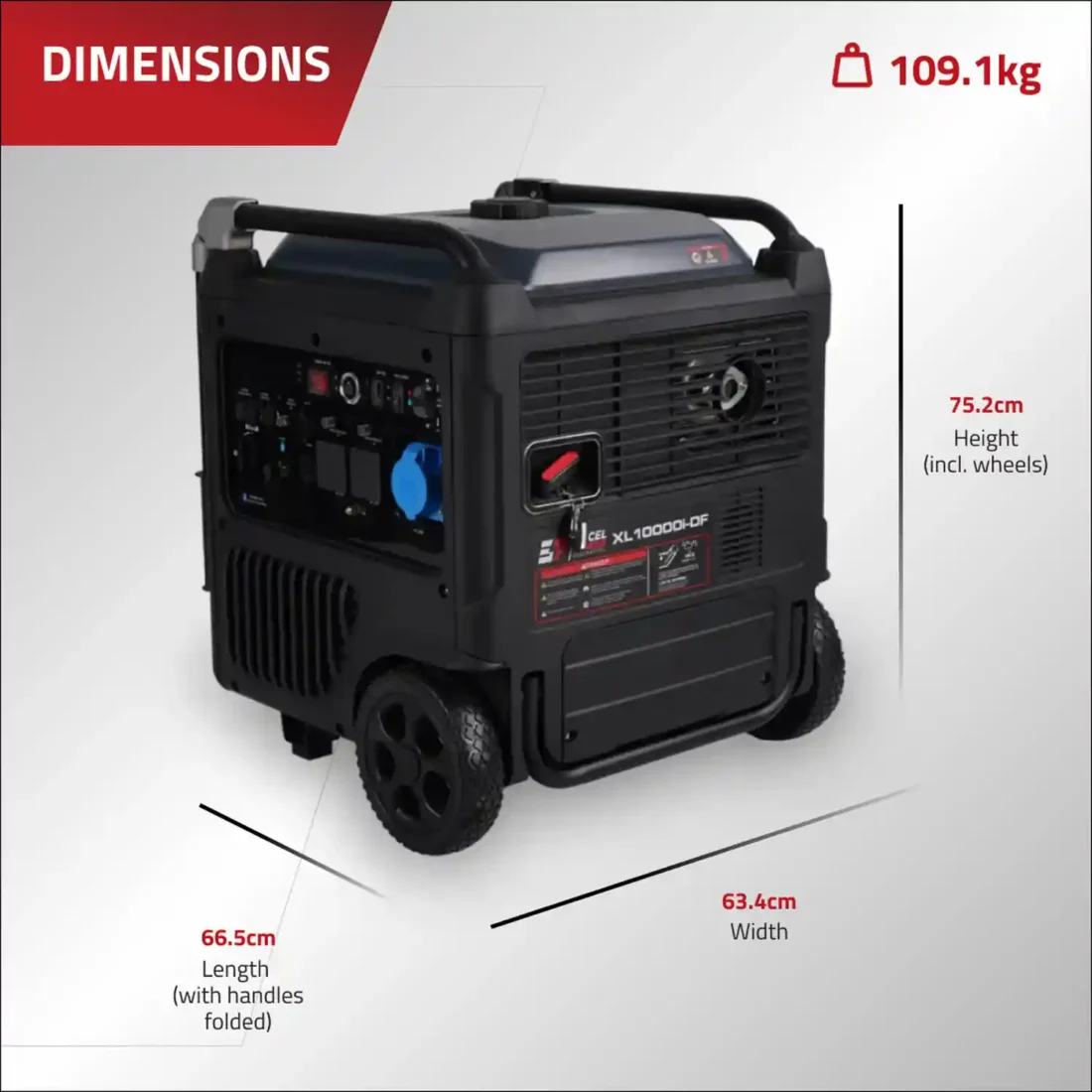 Excel Power XL10000i-DF 8.9kW Dual-Fuel Inverter Generator