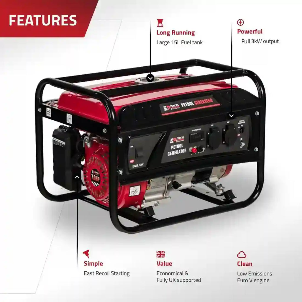 Excel Power XL3000iE Inverter Generator Range