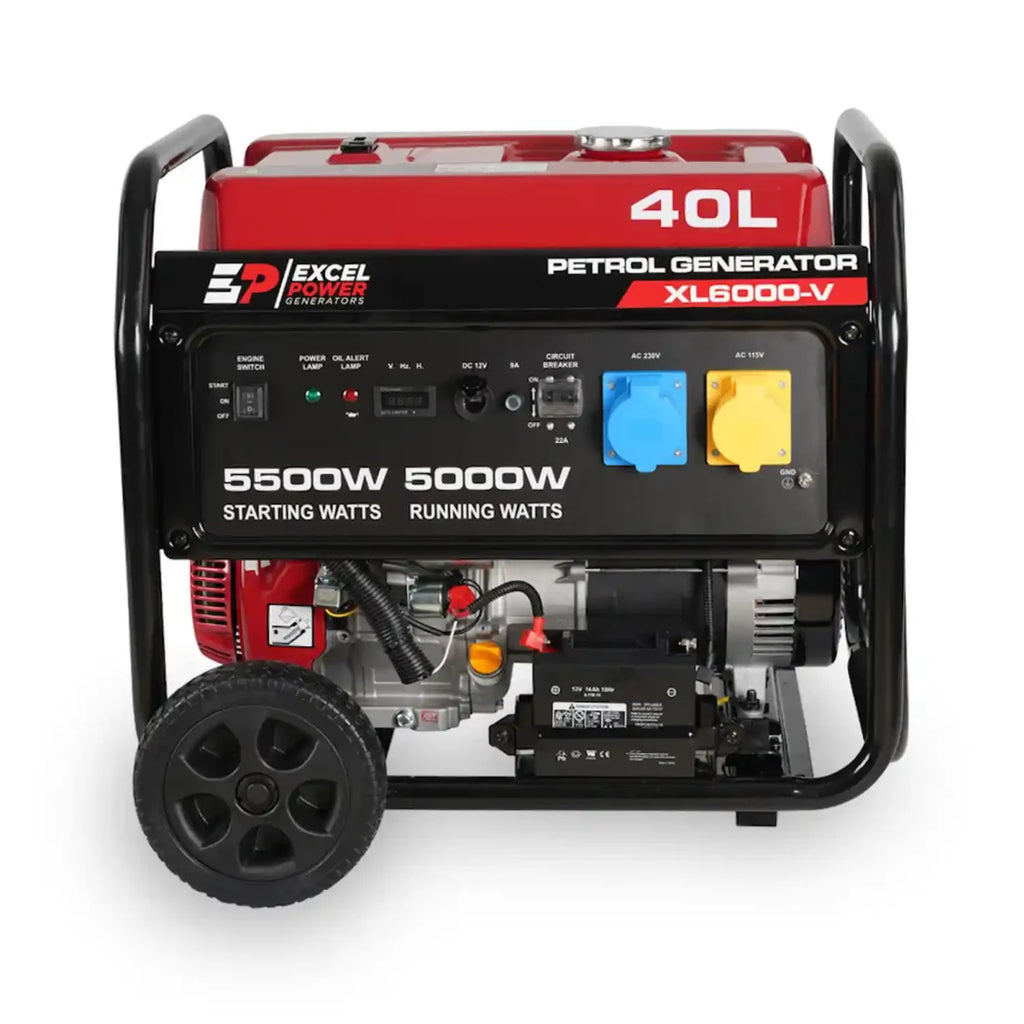 Excel Power XL6000V 5KW Open Framed Petrol Generator