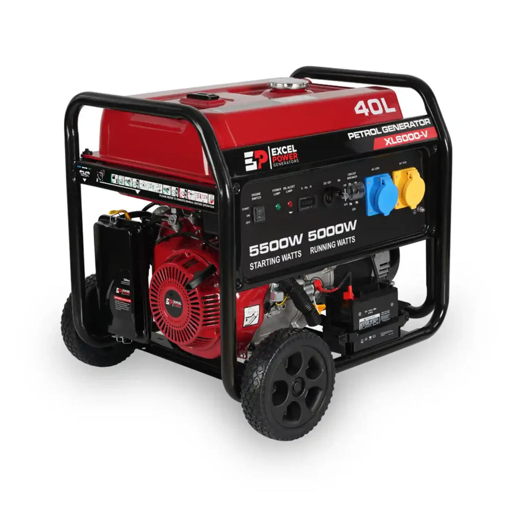 Excel Power XL6000V 5KW Open Framed Petrol Generator