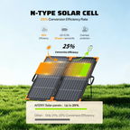AFERIY SA100 100W Bifacial Portable Solar Panel | Foldable N-Type Solar Panel | IP67 Waterproof | MC4 Compatible