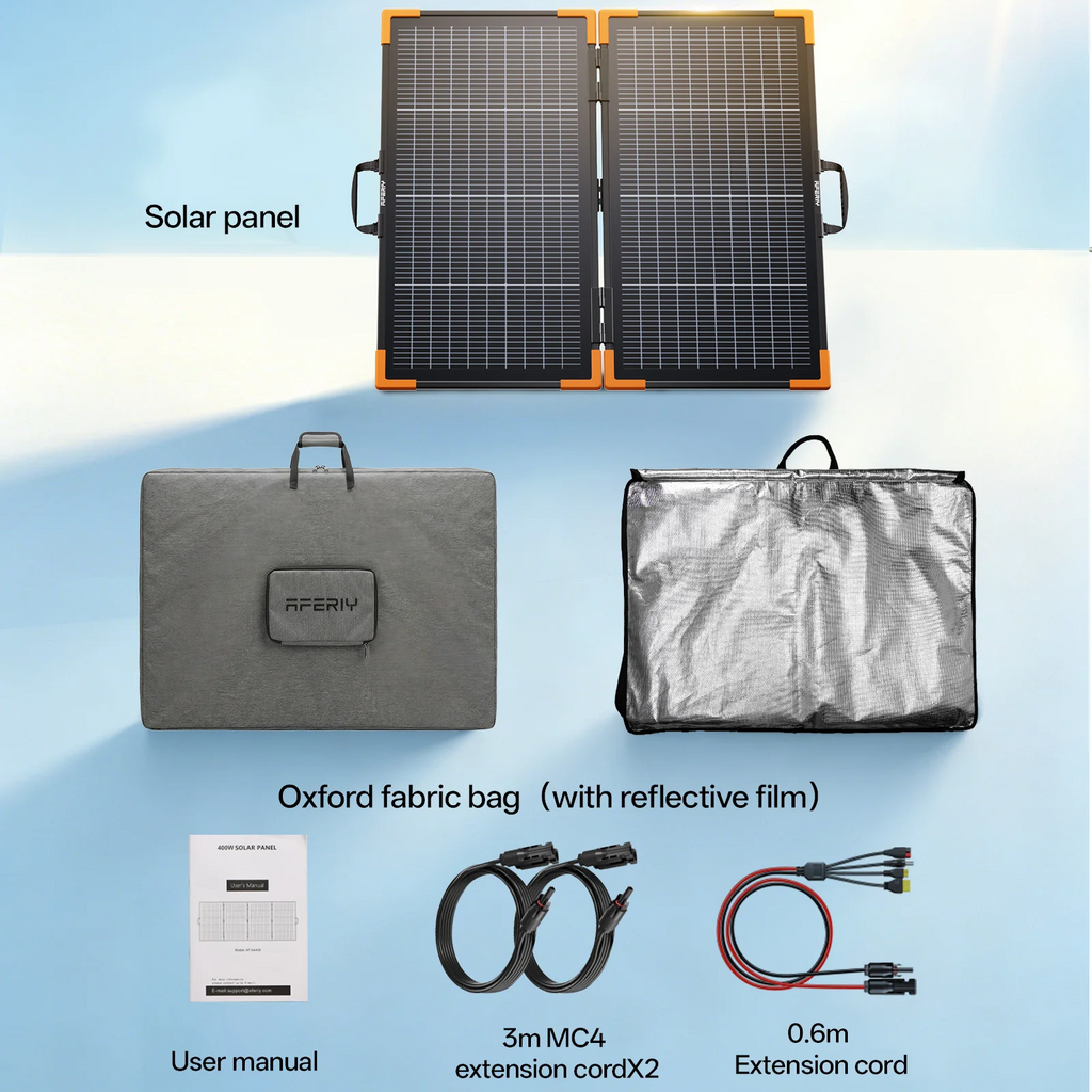 AFERIY SA100 100W Bifacial Portable Solar Panel | Foldable N-Type Solar Panel | IP67 Waterproof | MC4 Compatible